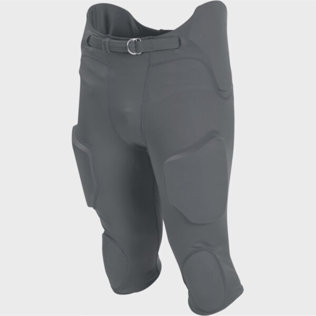 AMERICAN FOOTBALL UNIFORMS 044 Sports Unlimited 7-Padded Football Pants with belt in Gray - Image 1