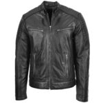 Men's Black100% Soft Sheepskin Fashion Stylish Coat - Image 4