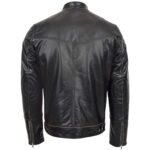 Mens Leather Vintage Biker Jacket Colin Zenith Dark Brown - Image 2