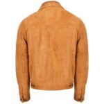 Mens Real Suede Trucker Harrington Jacket Daryl Dynamo Tan - Image 2
