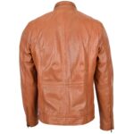 Mens Real Leather Biker Jacket Casual Zip Fasten Style Jaime - Image 3