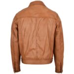 Mens Genuine Leather Lee Rider Terry Style Trucker Jacket - Image 2