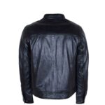 Mens Real Leather Biker Jacket Charlie Black - Image 2