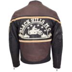 Men's Racing Badges Leather Jacket – Brown - Image 2