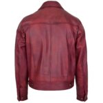 Men's Soft Leather Trucker Jacket Button Shirt Jacket - Image 2