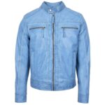 Men's Retro Style Zipped Biker Jacket