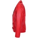 GENUINE RED STYLE REAL LEATHER MOTORCYCLE JACKET - Image 5