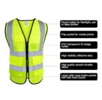 Reflective Safety Vest High Visibility Class 2 Vest with 6 Pockets - Image 2
