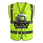 9 Pockets Class 2 High Visibility Zipper Safety Vest