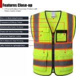 Reflective Safety Vest for Men Women Hi Vis Vest with 8 - Image 2