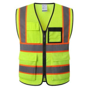 Reflective Safety Vest for Men Women Hi Vis Vest with 8