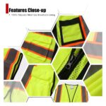 Reflective Safety Vest for Men Women Hi Vis Vest with 8 - Image 4
