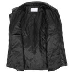 Mens Soft Leather Plain Zip Box Casual Jacket Frank Nova Black - Image 6