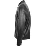 Mens Leather Classic Zip Box Jacket Standing Collar Paul - Image 5