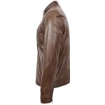 Best Dedo Men Biker Leather Timber Jacket - Image 5
