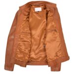 Mens Real Leather Biker Jacket Casual Zip Fasten Style Jaime - Image 5