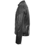 Men's Black100% Soft Sheepskin Fashion Stylish Coat - Image 5