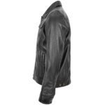 Mens Real Leather Trucker Jacket Lee Rider Style Terry - Image 5