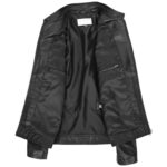 Mens Real Leather Biker Jacket Casual Zip Fasten Style Jaime - Image 6