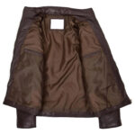 Men’s Leather Puffer Jacket with Removable Hood - Image 6