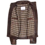 Mens Leather Urban Biker Style Jacket Hugo Zenith Brown Vintage