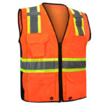 Glow Heavy Duty Vest with Zipper Additional Ventilation