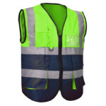 Dazzle Dual Color Heavy Duty Safety Vest With Zipper