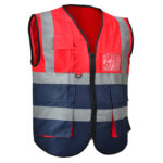Dazzle Dual Color Heavy Duty Safety Vest With Zipper - Image 2