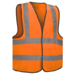 Glitter High Vision Safety Vest Backside Cross Reflectives Zipper - Image 3