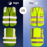 3M High Visibility 10 Pockets Class 2 Safety Vest for Men – Yellow (Orange Strips) | Dedo Sports - Image 4