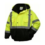 Hi Vis class 3 Waterproof Reflective men's Safety Jacket Yellow Coat