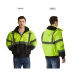 Hi Vis class 3 Waterproof Reflective men's Safety Jacket Yellow Coat - Image 2