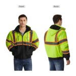 High Visibility Reflective Jackets for Men, Waterproof Class 3 Safety Jacket with Pockets, Hi Vis Yellow Coats with Black Bottom, Mens Work Construction Coats for Cold Weather, 3XL,Yellow | Dedo Sports - Image 2
