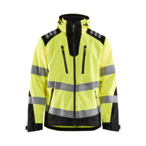 Hi-Vis Softshell Jacket for Men Waterproof Reflective Workwear