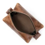 Leather Toiletry Bag - Natural - Image 3