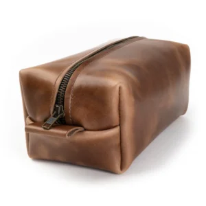 Leather Toiletry Bag - Natural