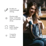 Leather Tote Everyday - Black - Image 3