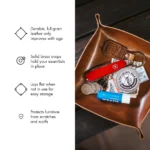 Leather Valet Tray - Natural