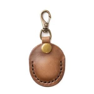 Leather AirTag Case - Natural