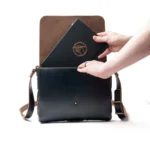 Everyday Leather Satchel - Black - Image 3