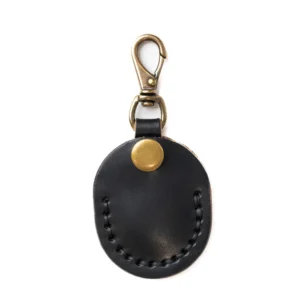 Leather AirTag Case - Black