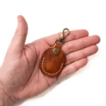 Leather AirTag Case - English Tan - Image 2