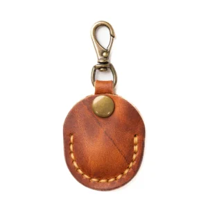 Leather AirTag Case - English Tan