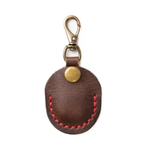 Leather AirTag Case - Heritage Brown