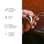Leather AirTag Case - English Tan