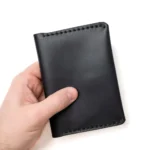 Leather Passport Holder - Black