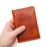 Leather Passport Holder - English Tan - Image 3