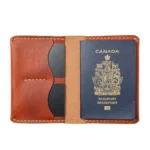 Leather Passport Holder - English Tan - Image 2