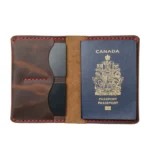Leather Passport Holder - Heritage Brown - Image 2