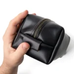 Leather Toiletry Bag - Black - Image 3